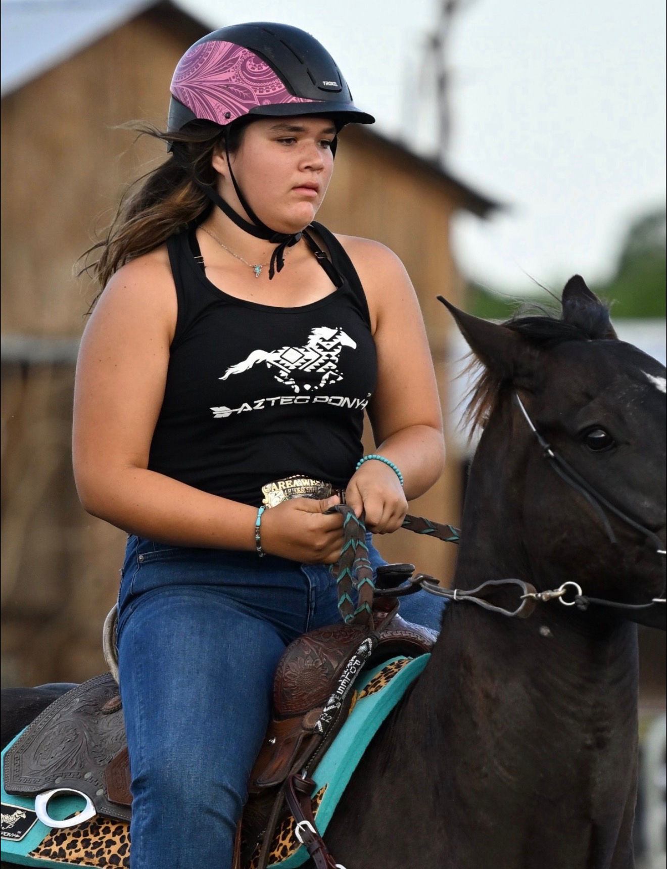 Black Racerback Tank w/white logo 