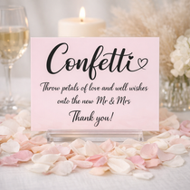 Confetti A5 sign
