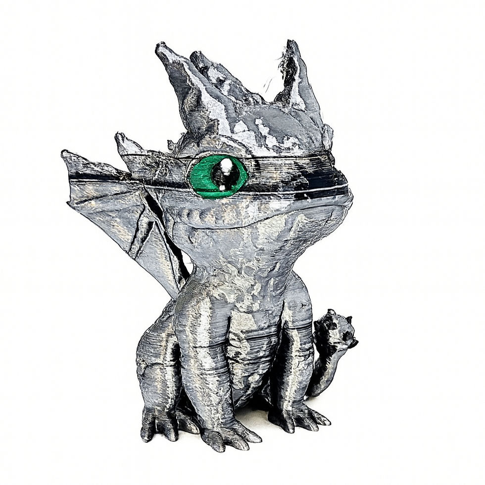 Stone Dragon Baby with Egg