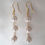 Thumbnail: Three Linked Freshwater Pearls Long Drop Earrings