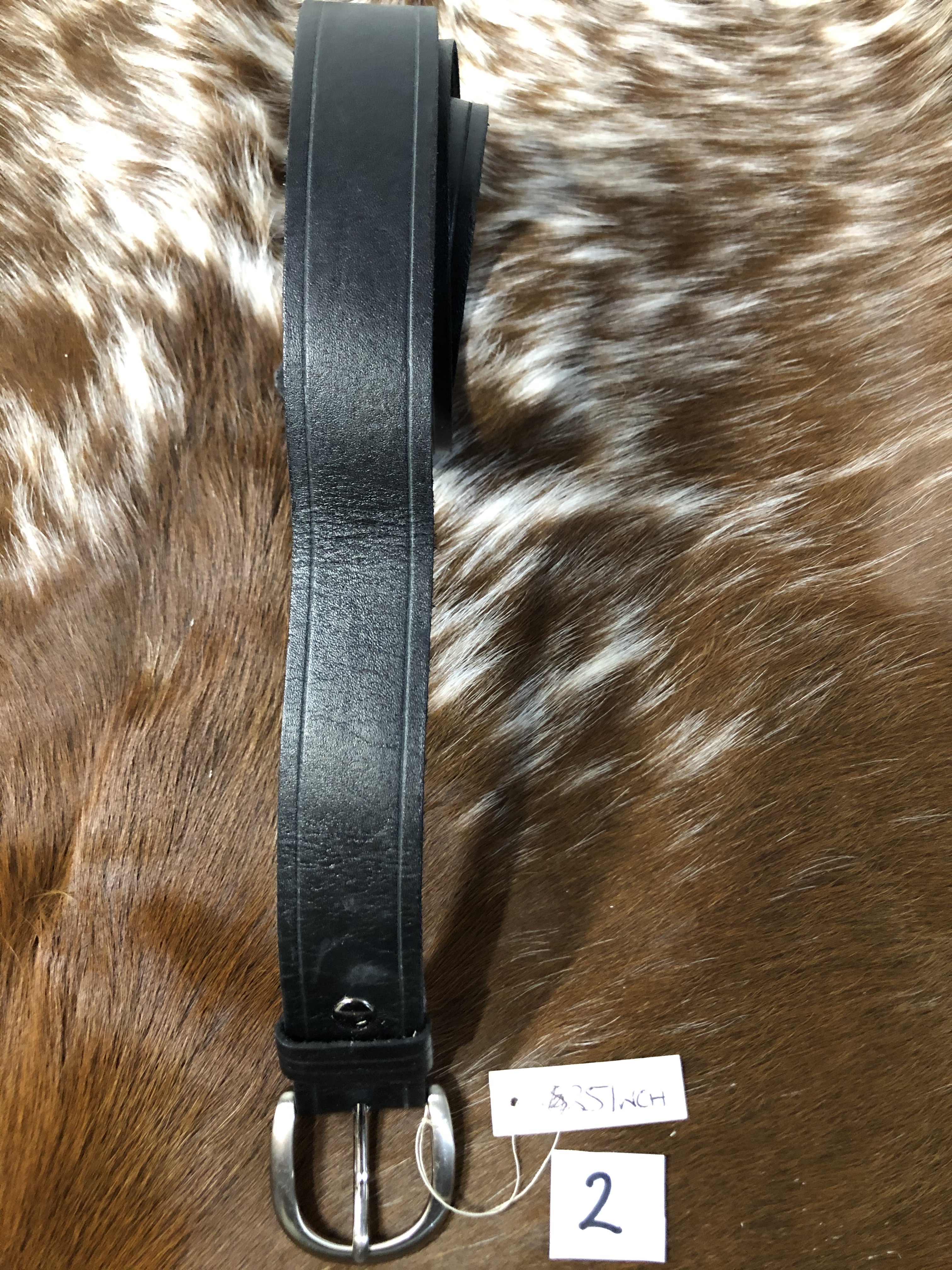 35"x1 1/4" Black Dress Belt