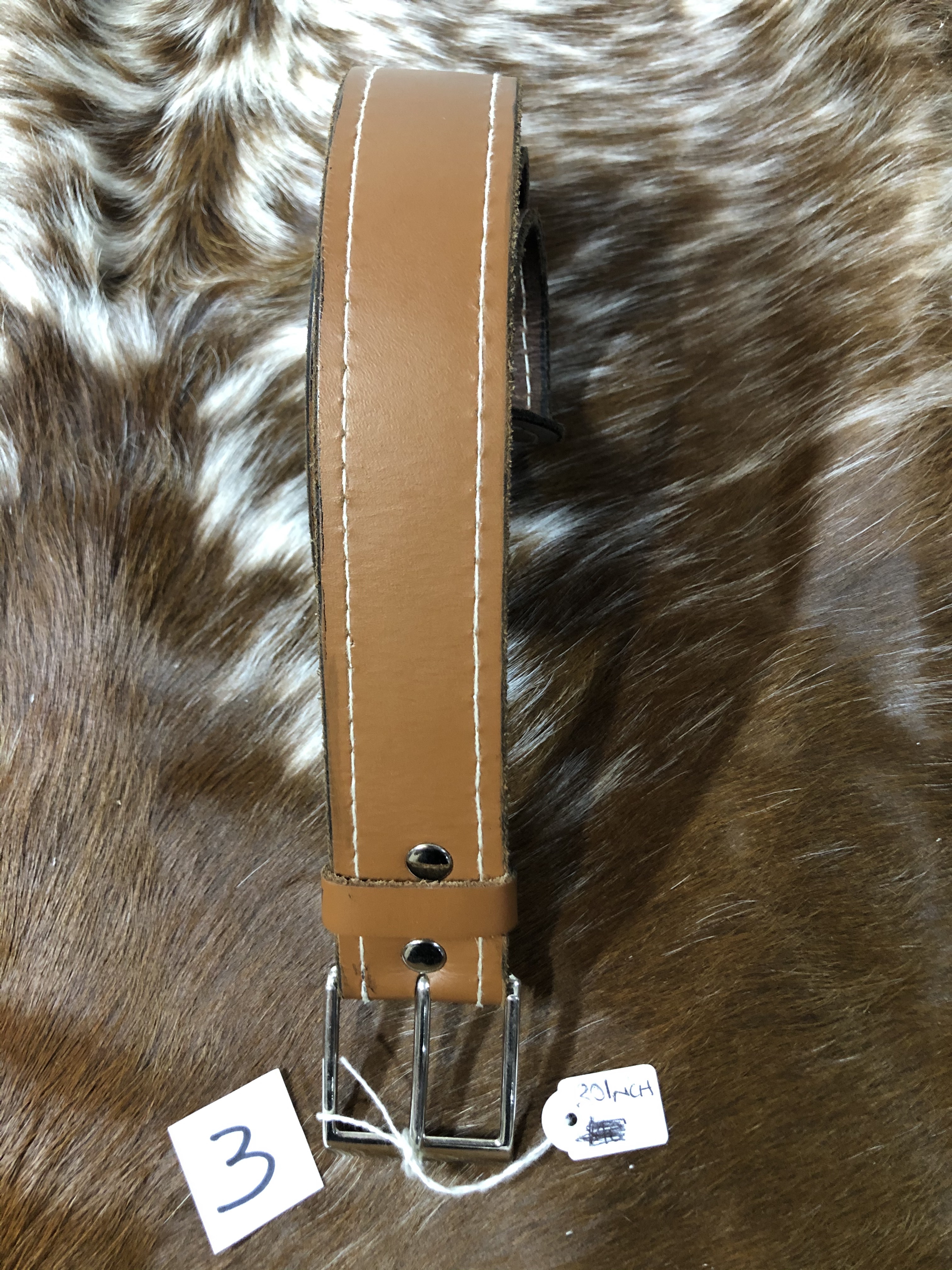 32" x 1 1/2" Tan Plain Belt