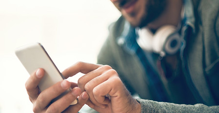 Man with smartphone