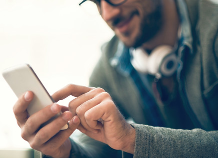 Man on smartphone