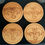 Thumbnail: Set Of Four Wooden Handcrafted Coasters