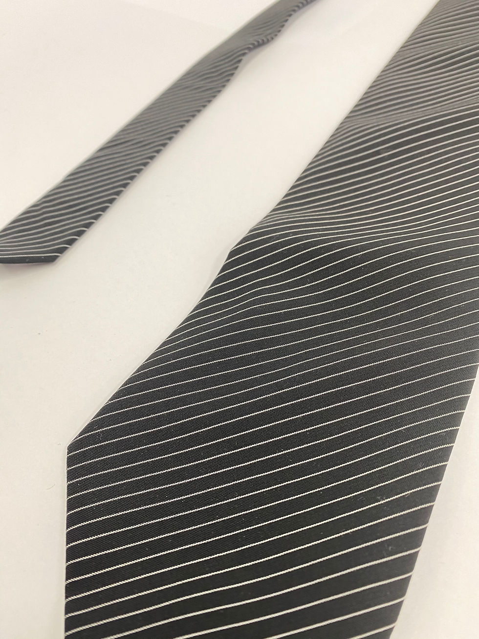 Thumbnail: BLACK AND WHITE STRIPED TIE