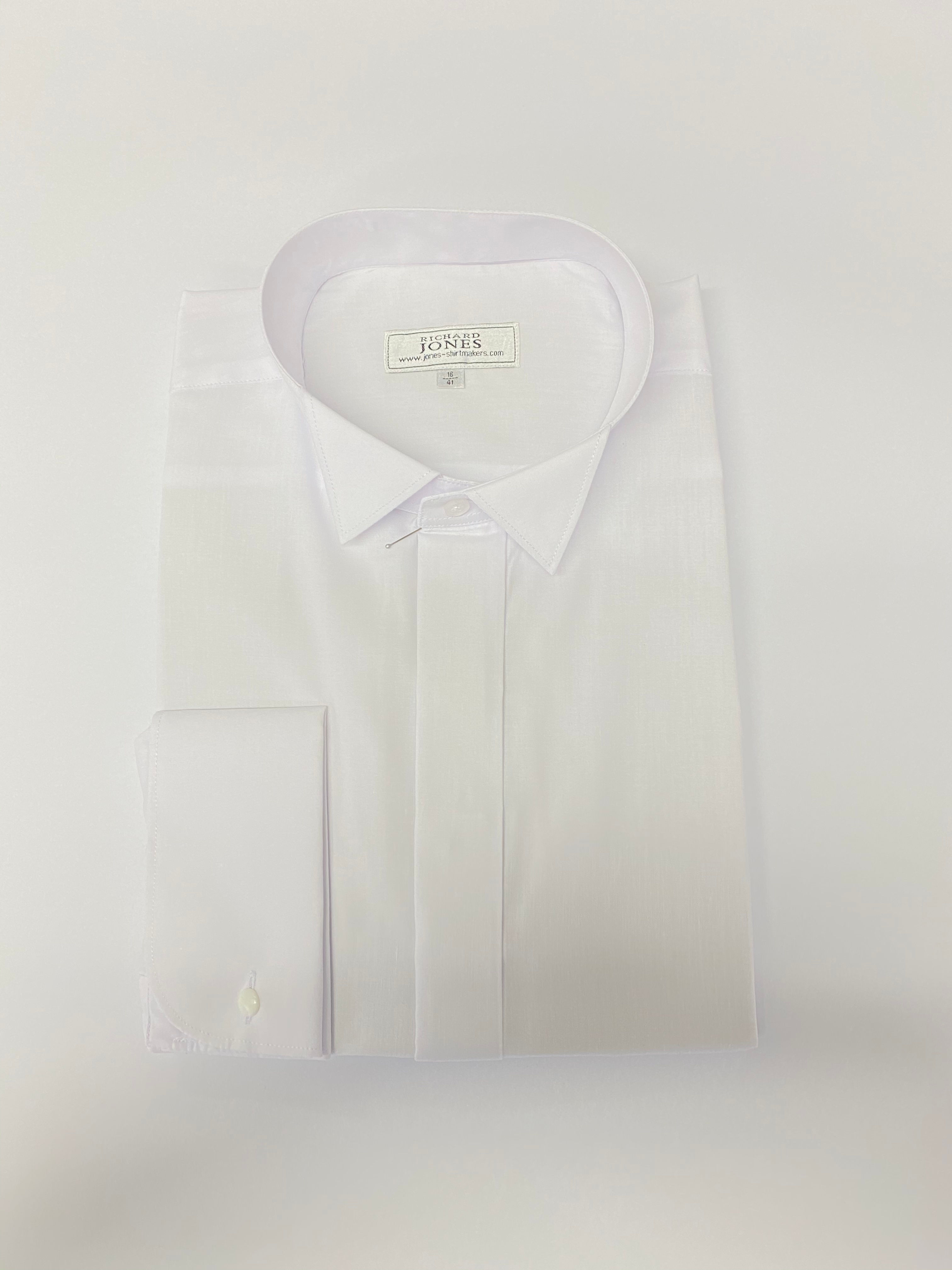 RICHARDJONES WHITE WING COLLAR DRESS SHIRT