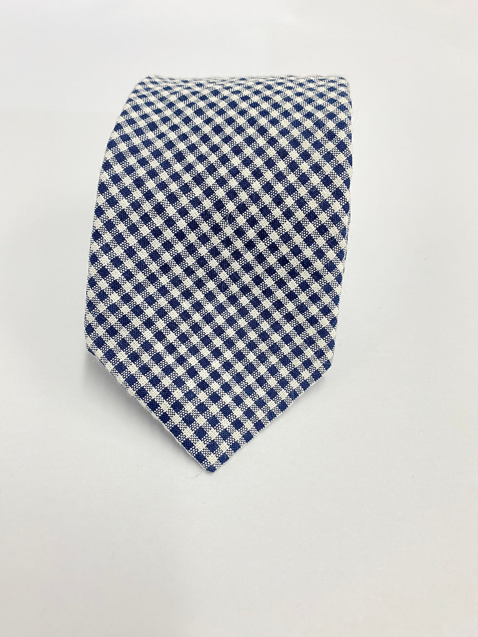 Thumbnail: NAVY AND WHITE CHECK TIE