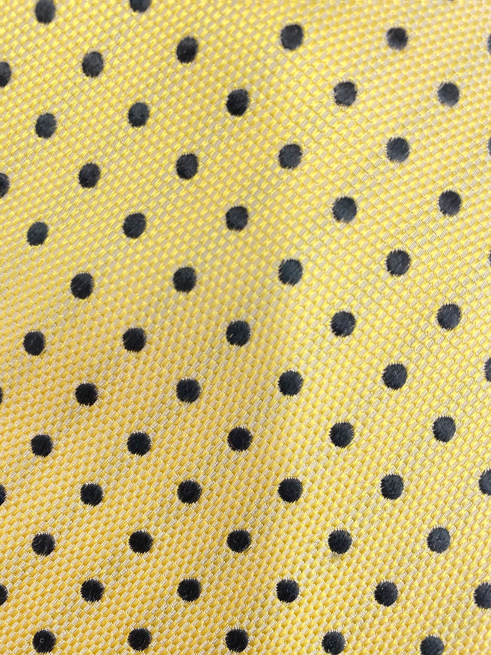 Thumbnail: DOUBLE TWO YELLOW WITH BLACK SPOT TIE