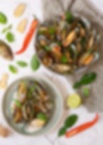 Coconut Lemongrass Mussels