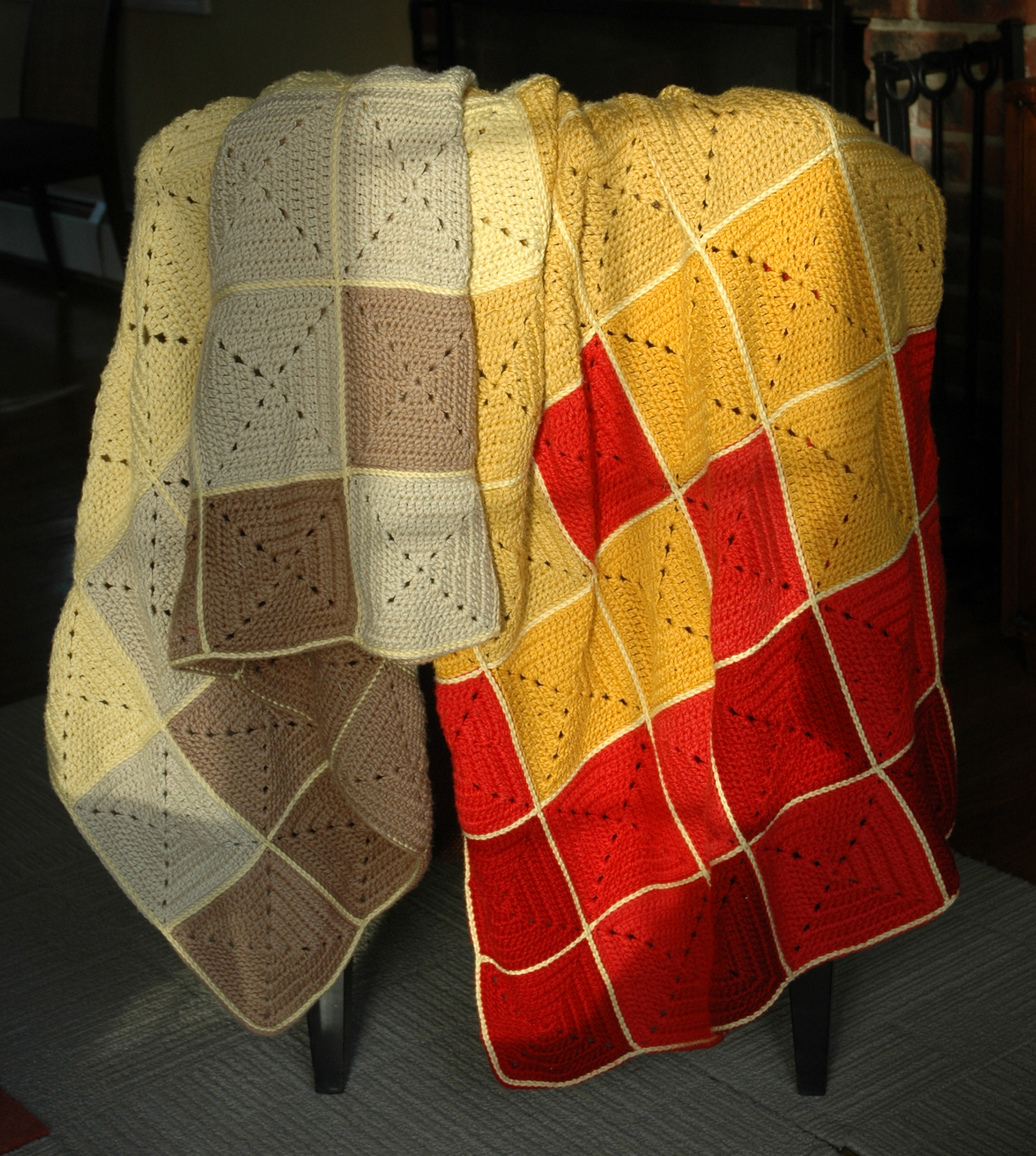 Ombre Squares Afghan