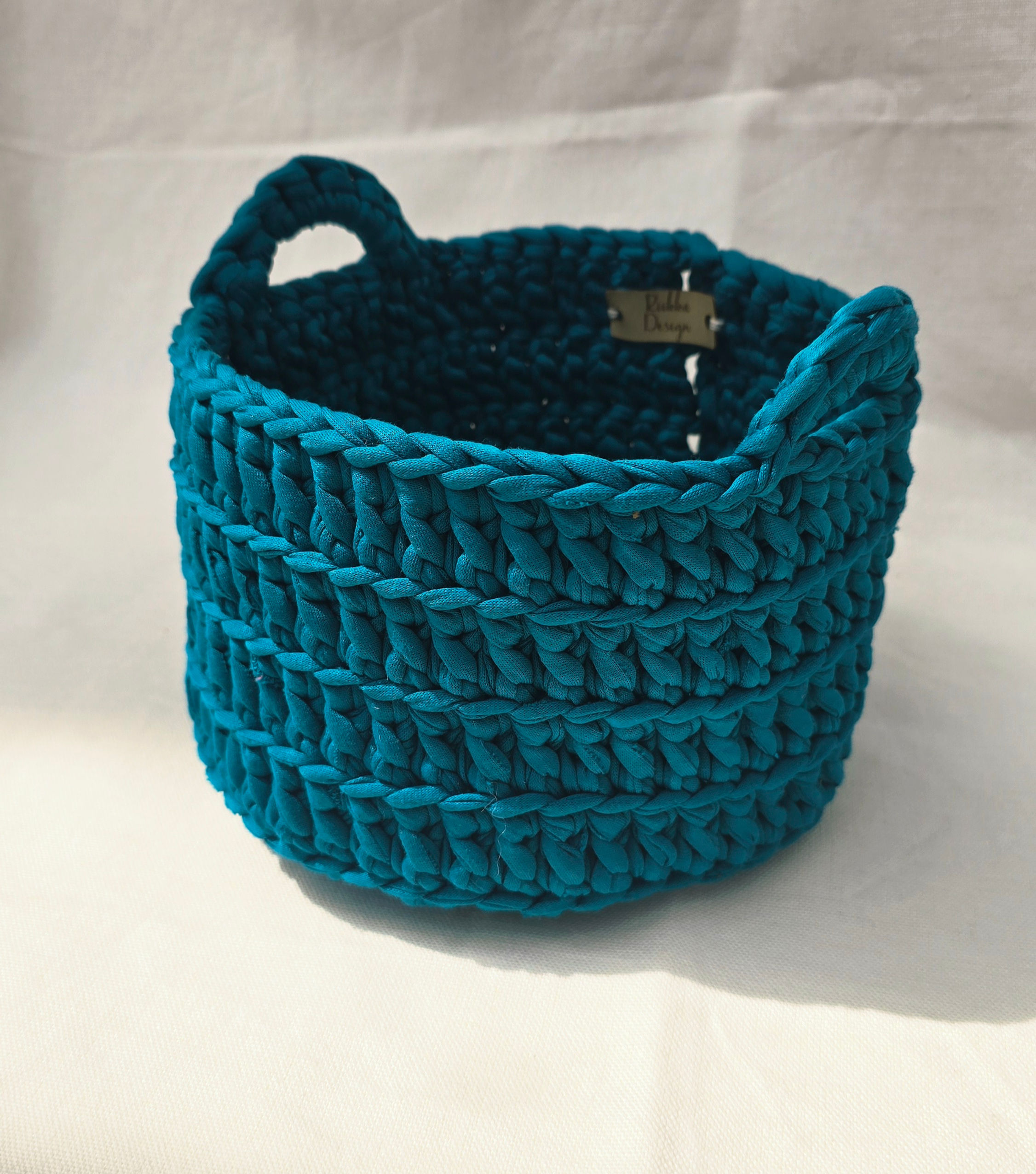 Large crocheted basket