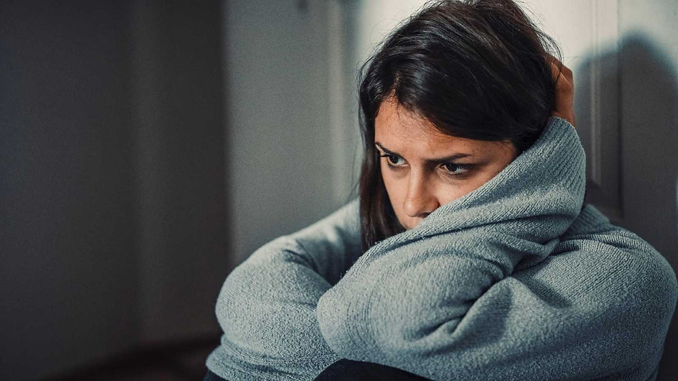 mujer triste