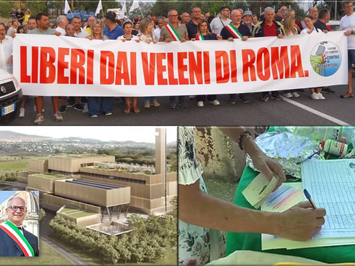 POMEZIA - UN LUNGO CORTEO DI CITTADINI PER DIRE "NO ALL'INCENERITORE" A SANTA PALOMBA