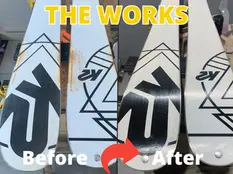 picture of ski before and after tuning