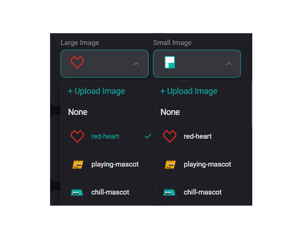 You can upload your own images or GIFs