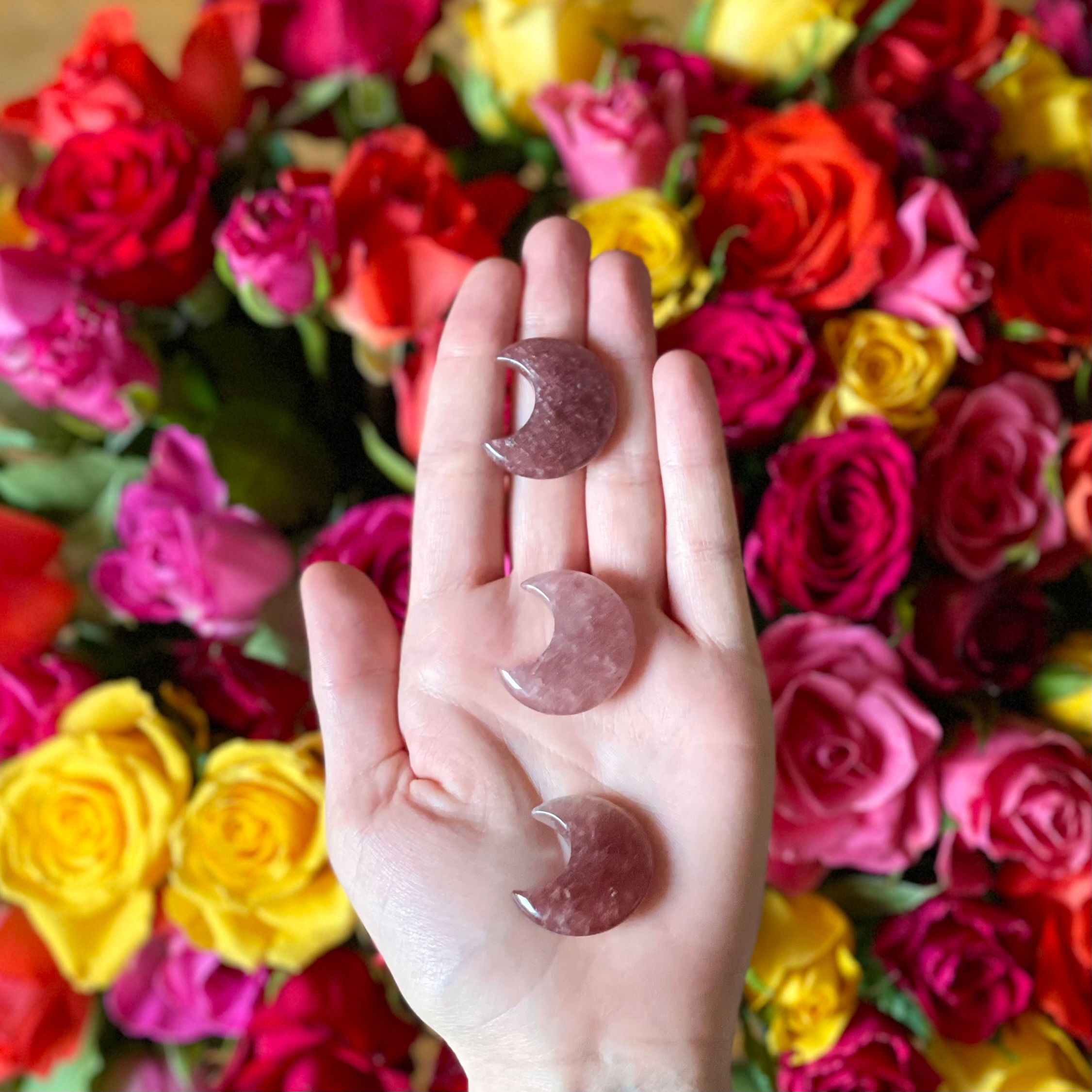 Lune de quartz fraise