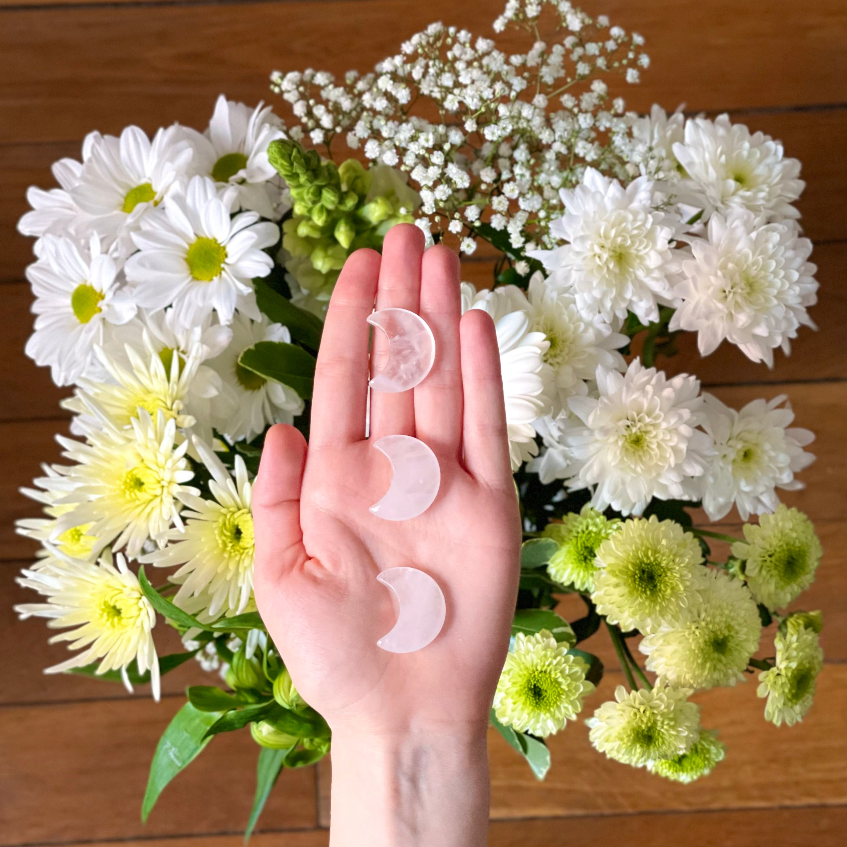 Lune de cristal de roche