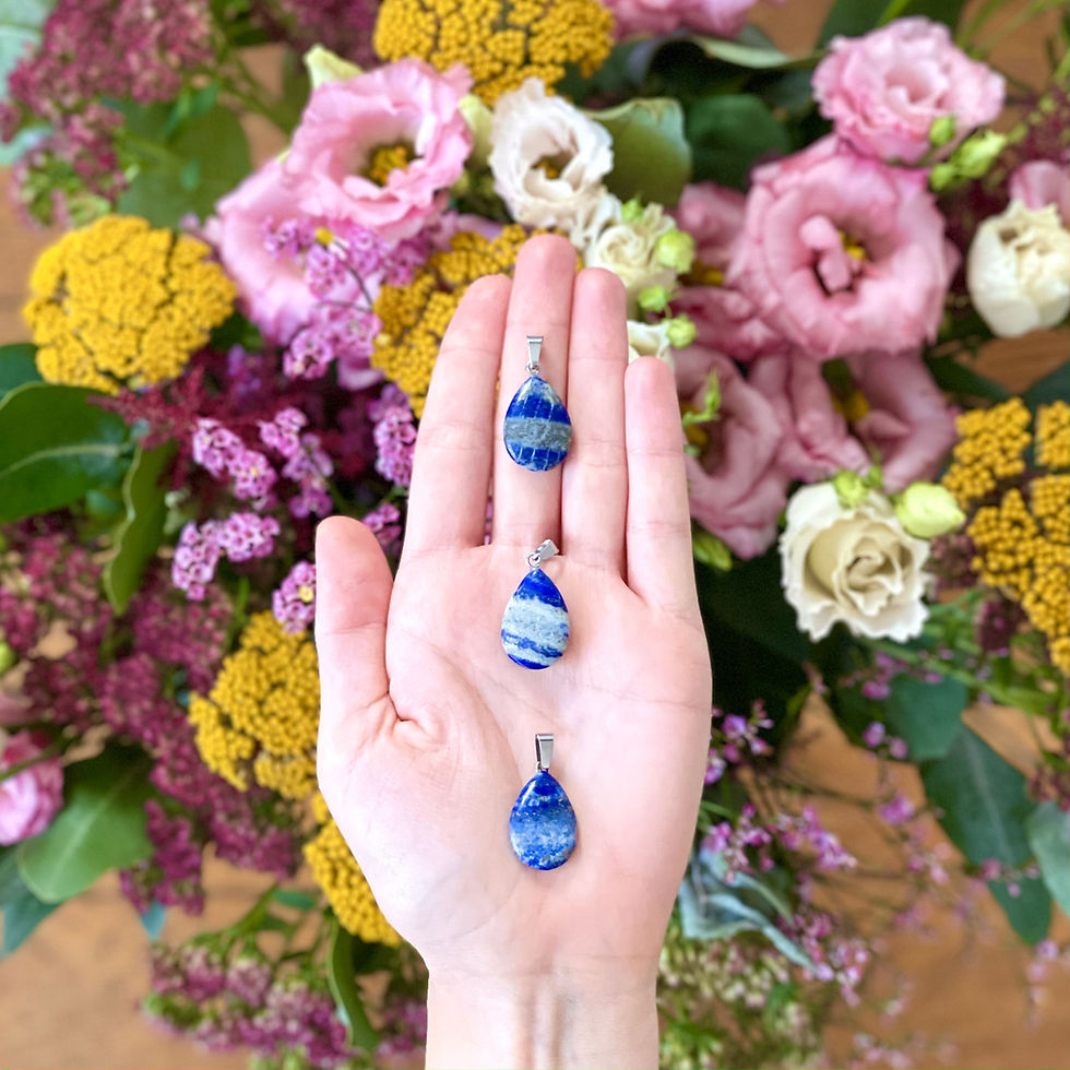 Pendentif de lapis-lazuli ✧ Goutte