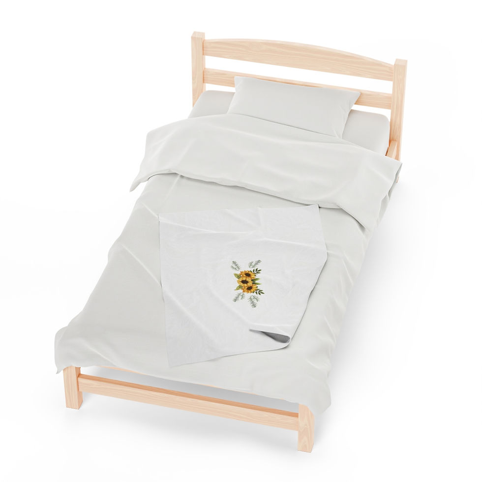Thumbnail: Sunflower and Rosemary - Velveteen Plush Blanket