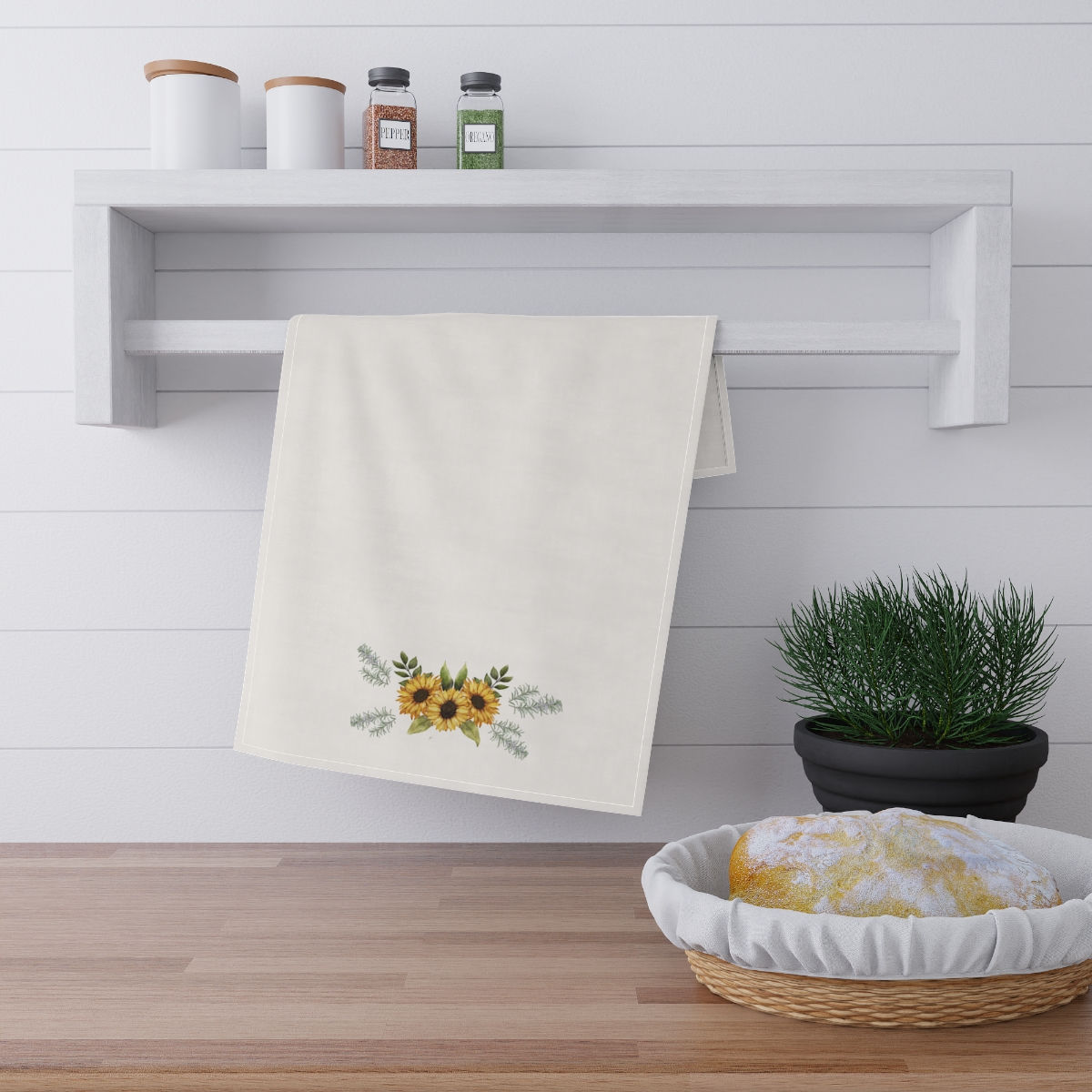 Sunflowers and Rosemary - Kitchen Towel