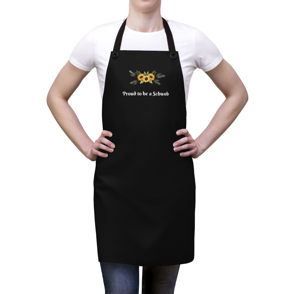 Sunflowers and Rosemary - Proud to be a Schwob - Apron