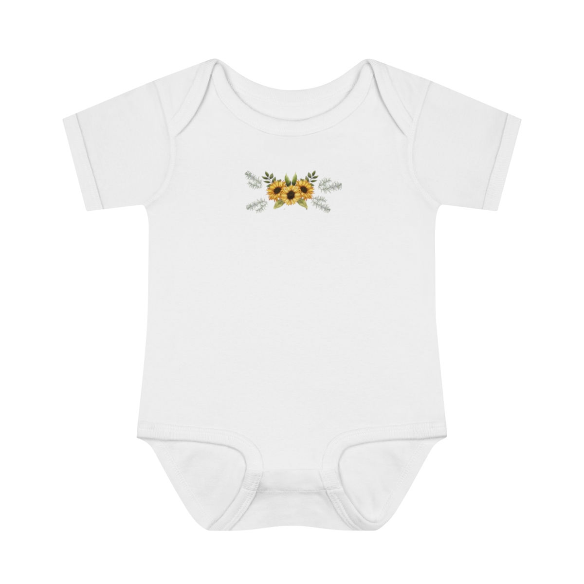 Sunflowers and Rosemary - Infant Baby Rib Bodysuit
