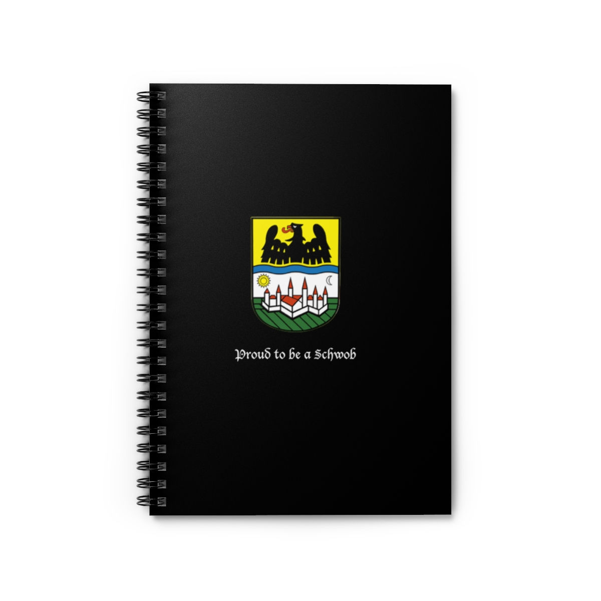 Proud to be a Schwob - Donauschwabien Crest - Spiral Notebook - Ruled Line