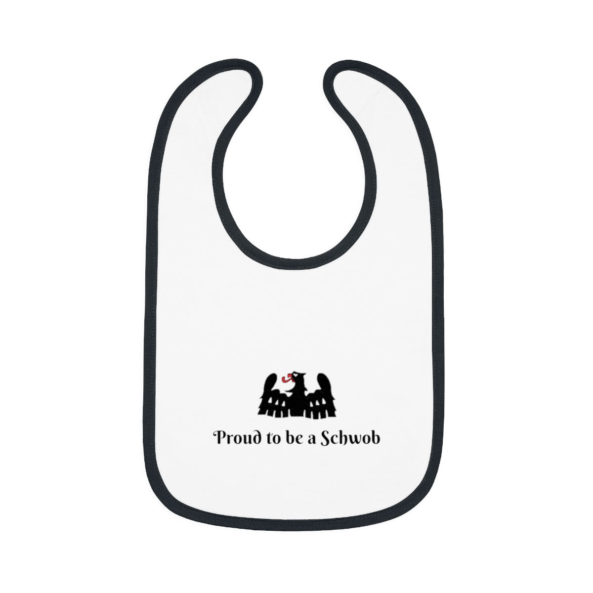 Protective Eagle - Proud to be a Schwob - Baby Contrast Trim Jersey Bib