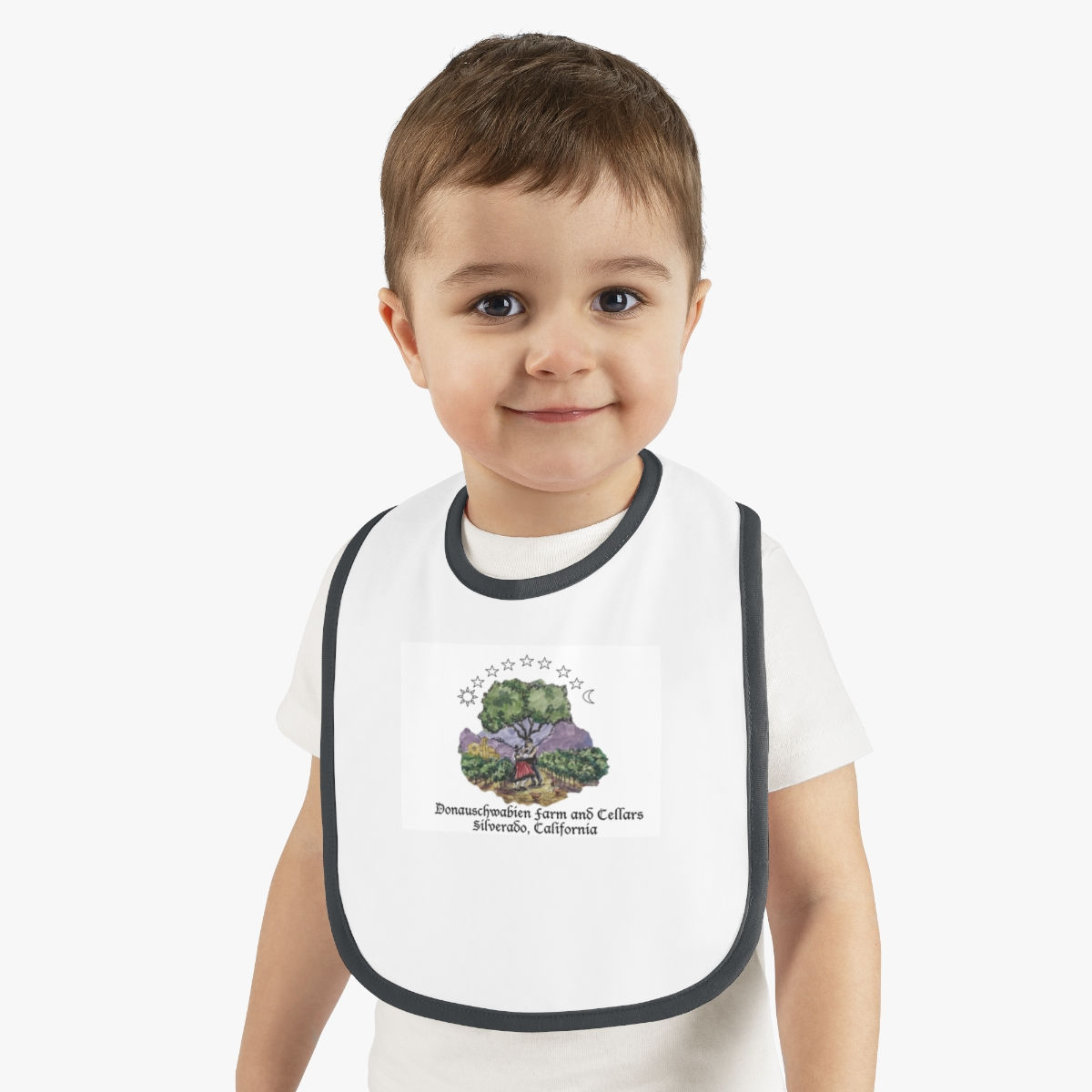 Donauschwabien Farm and Cellars - Baby Contrast Trim Jersey Bib