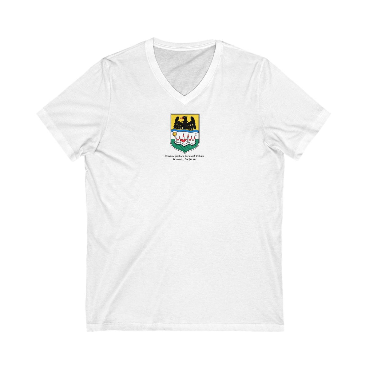 Proud to be a Schwob - Donauschwabien Crest - Short Sleeve V-Neck Tee