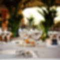 Picture of wedding champagne glasses on the table