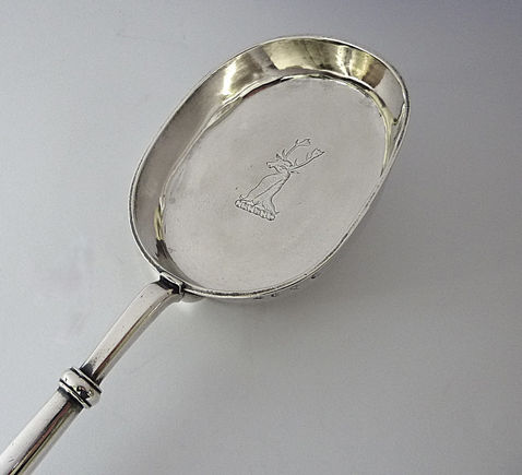 A Fine and Rare George II Provincial Basting Spoon