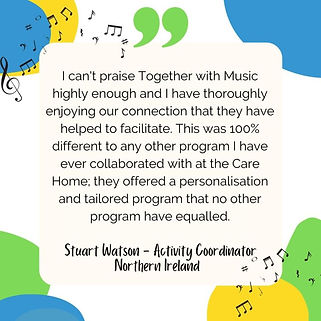 Testimonial Together WIth Music - Northern Ireland