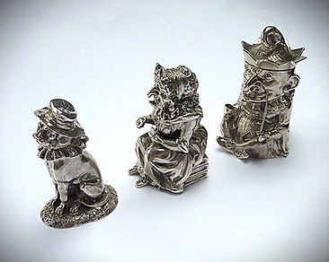 A Good Victorian 3-piece Novelty Condiment Set