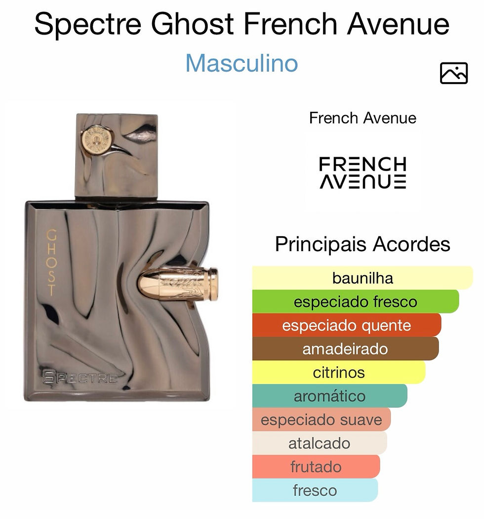 Frasco de perfume Spectre Ghost French Avenue Masculino