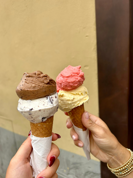 Image of two ice creams, each with two scoops
