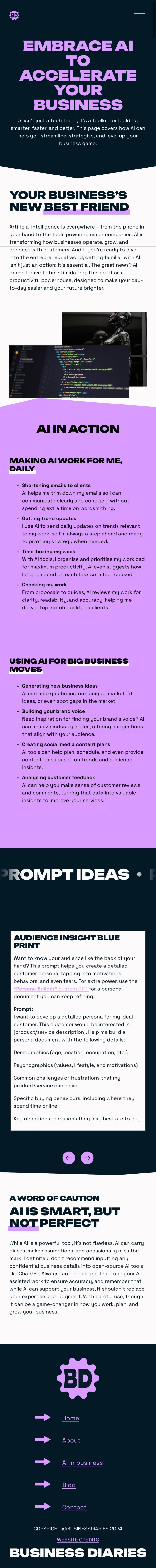 AI page - mobile