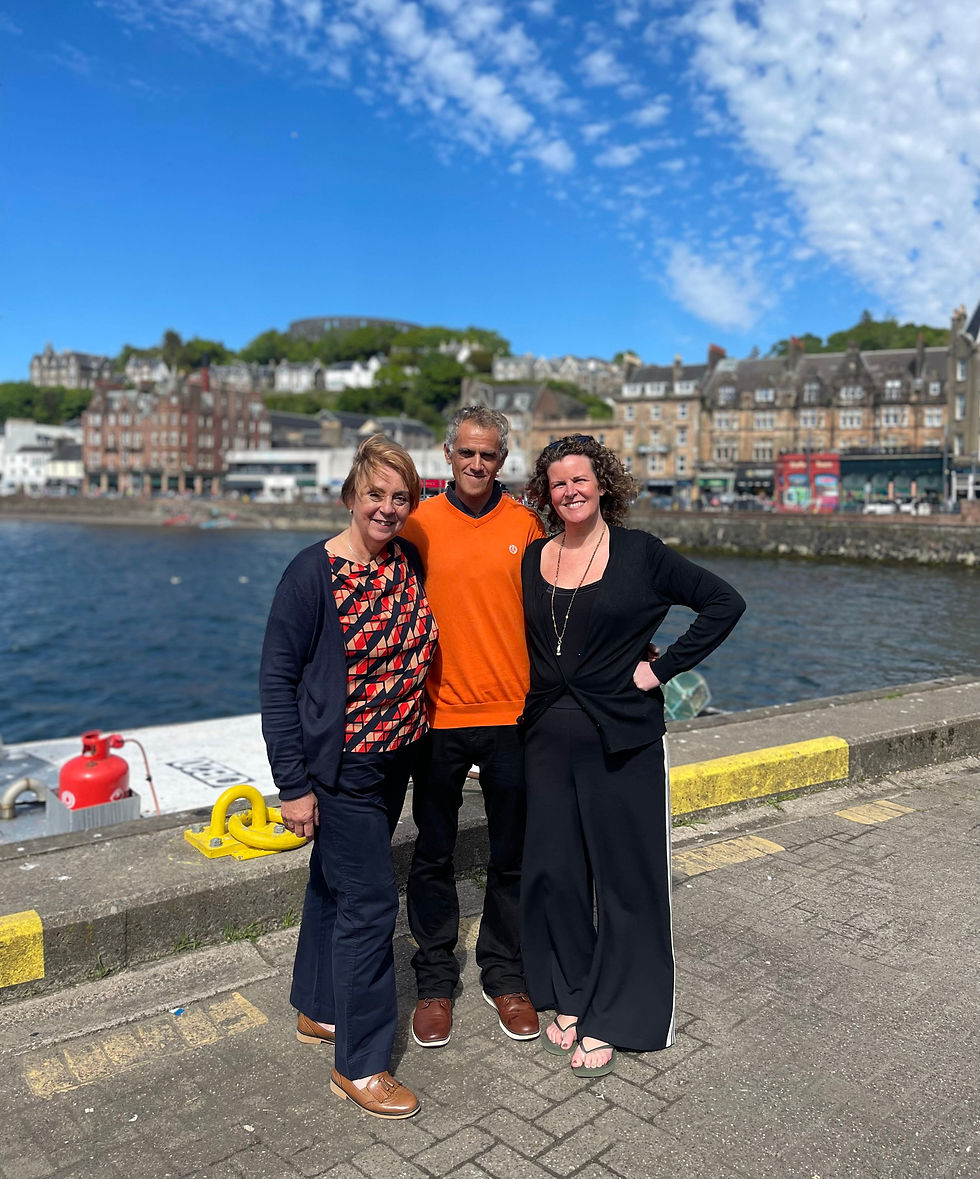 Our three property managers, featured in their hometown Oban