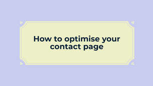 How to optimise your contact page