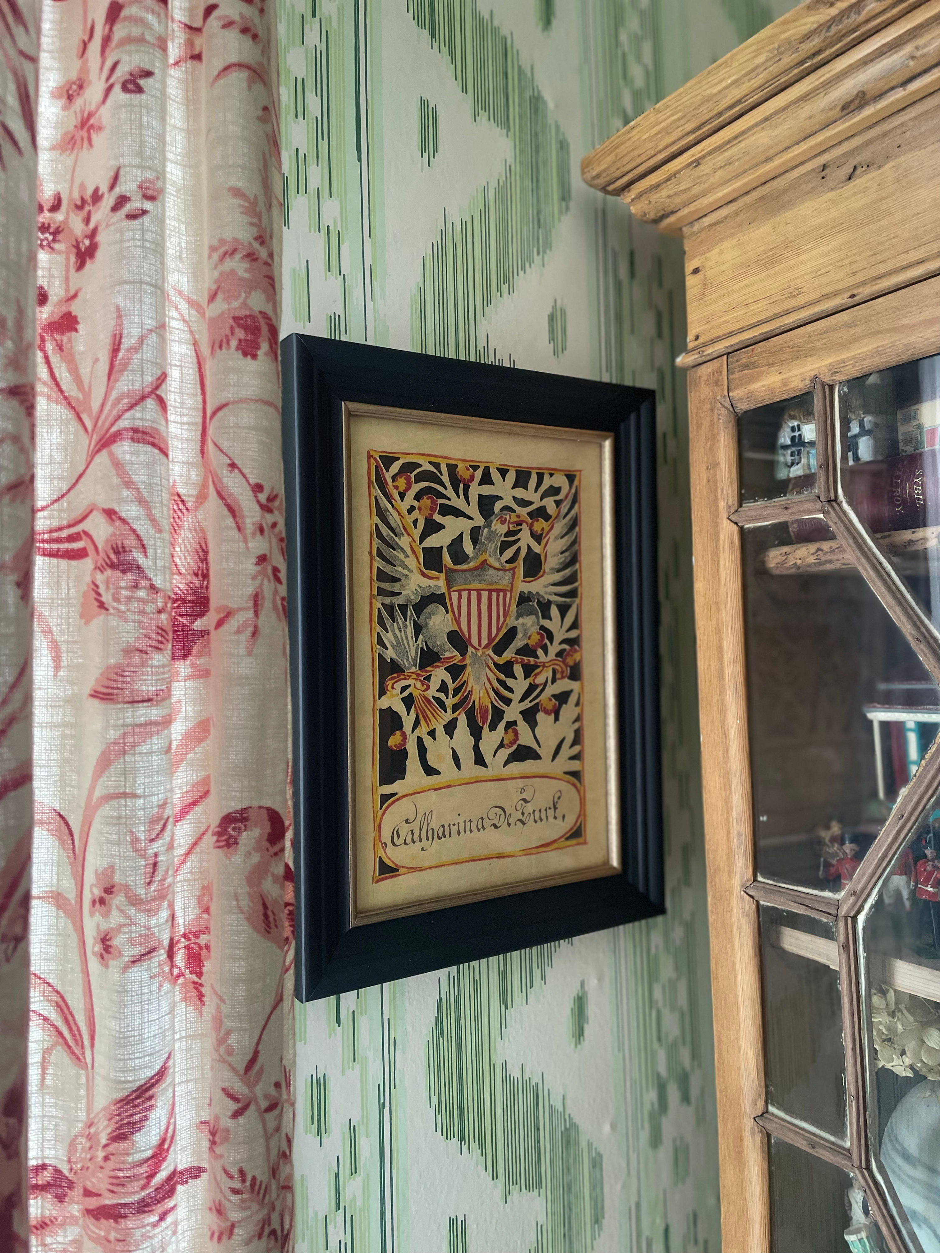 Eagle shield framed print 