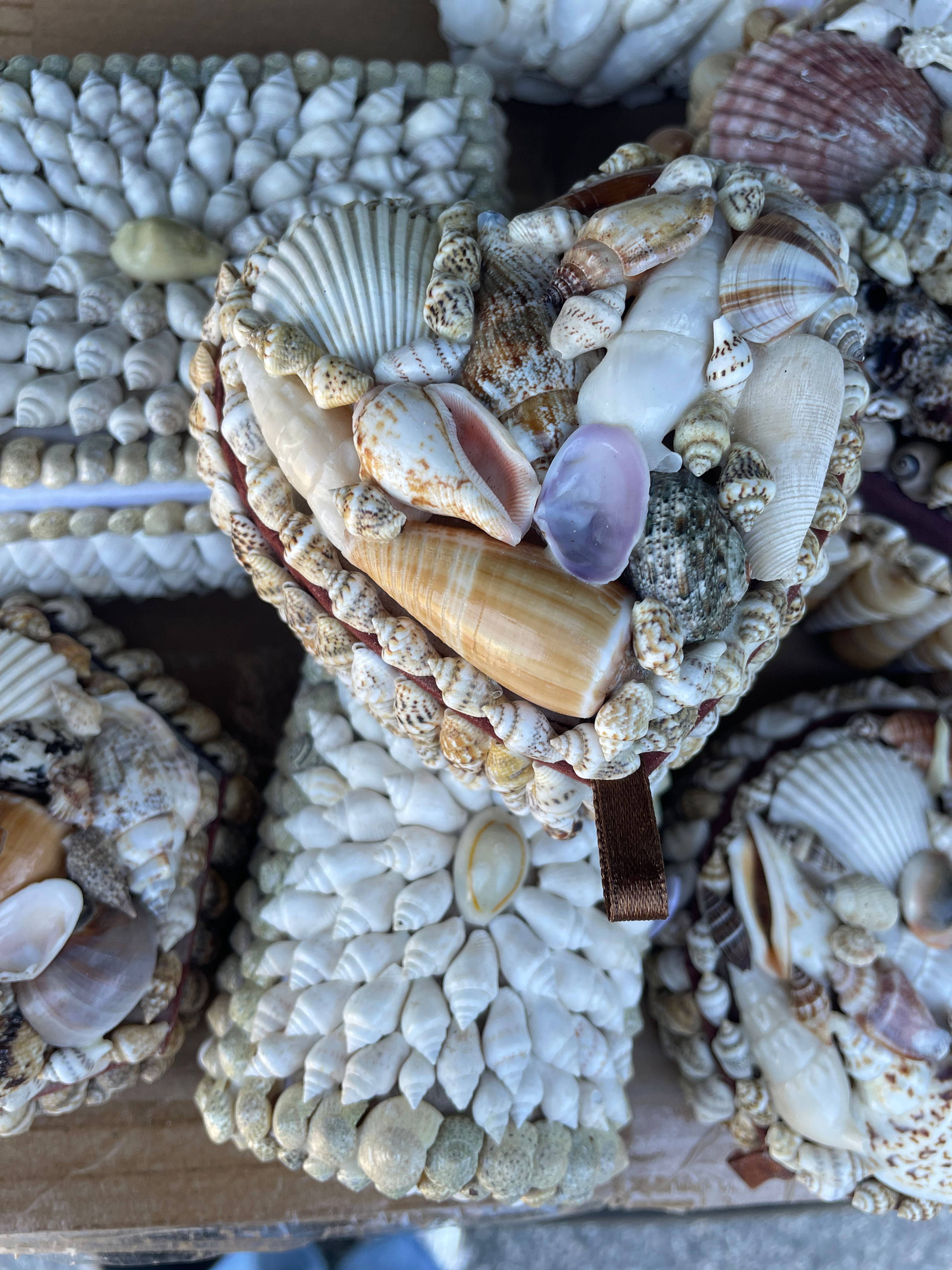 Heart Shaped Seashell Box