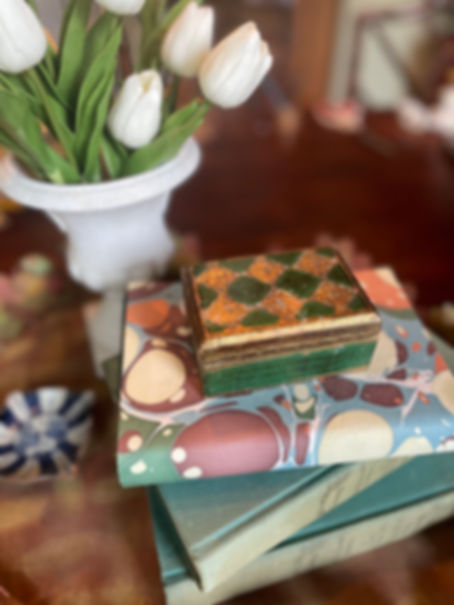 Green and Gold Florentine Box 