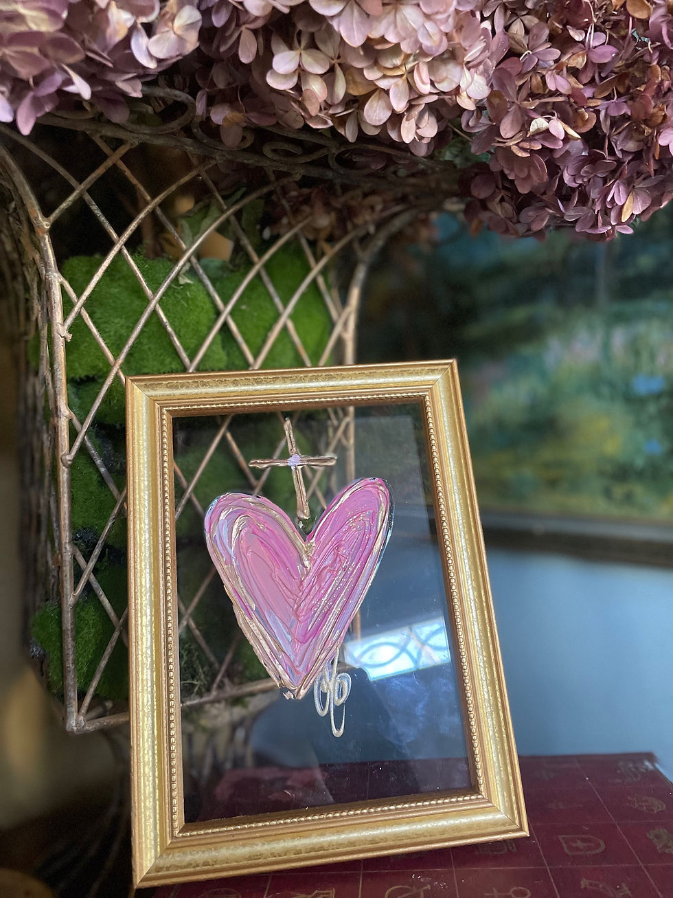 Thumbnail: Sacred heart acrylic painting 