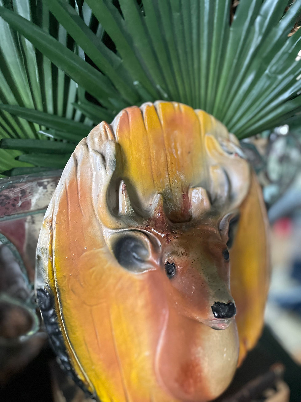 Thumbnail: Chalk ware Deer Wall Hanging 