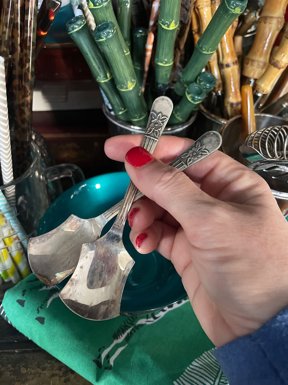 Thumbnail: Silver plate jelly spoons