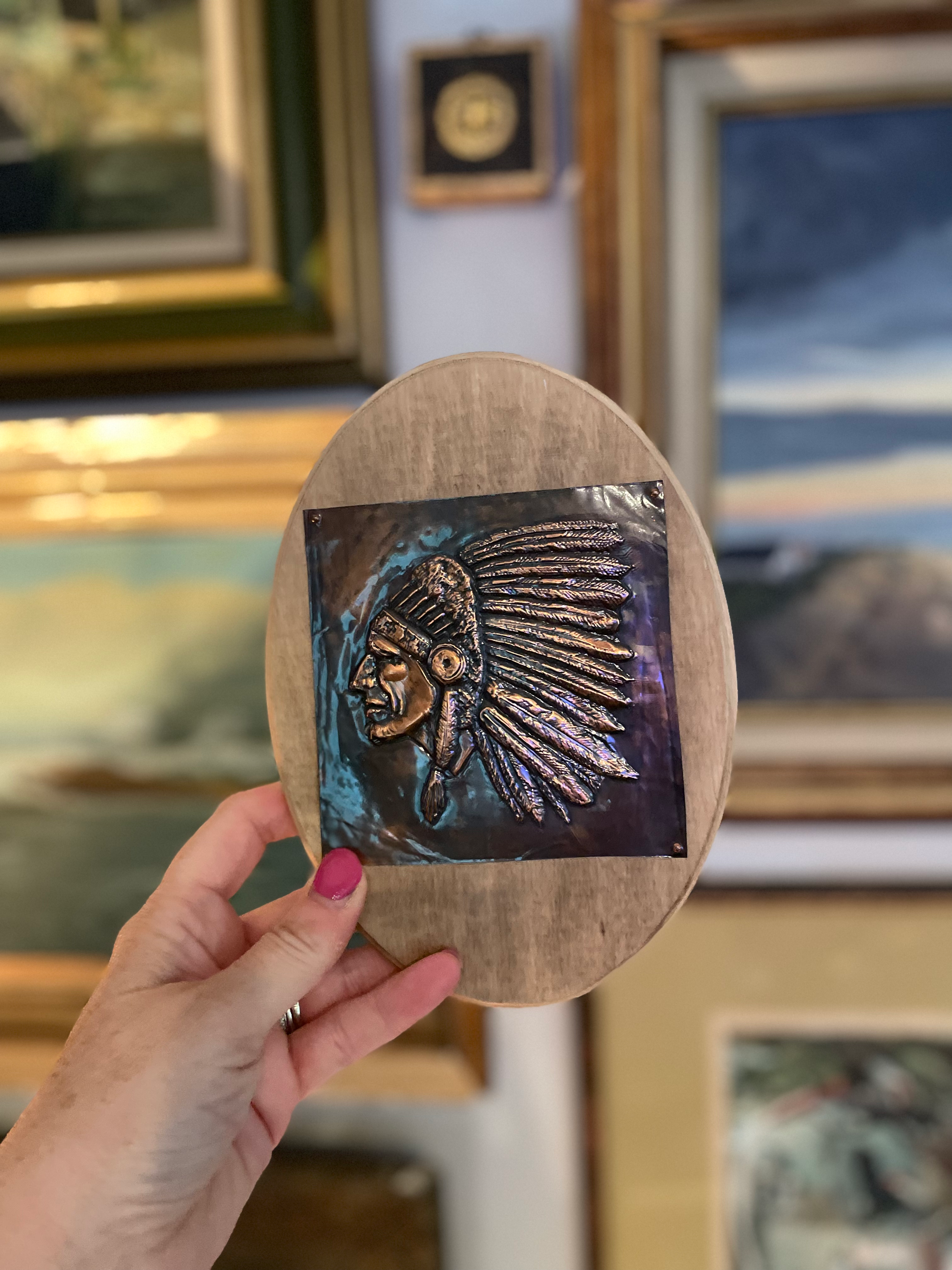 Native American wall plaque