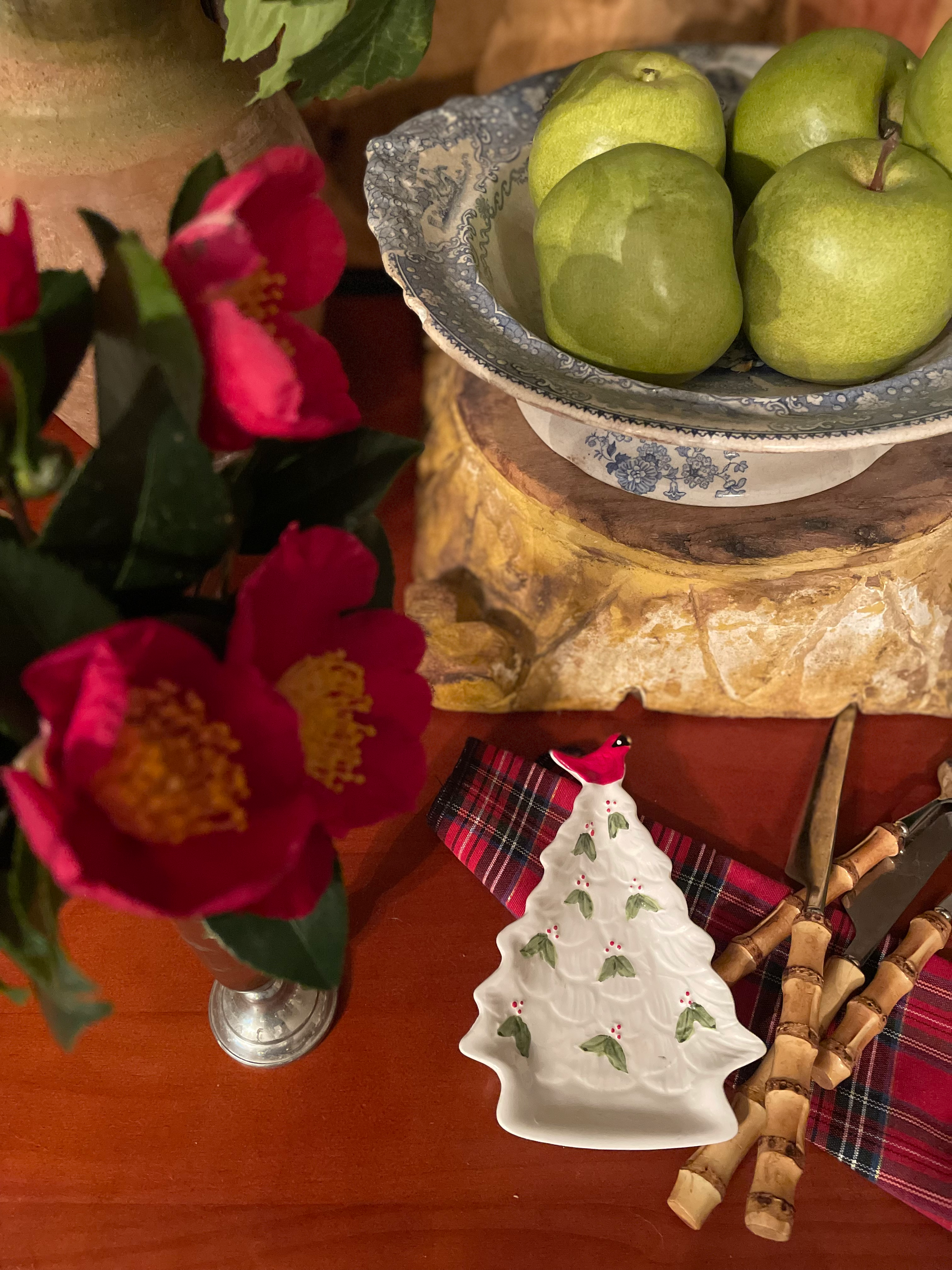 Christmas Cardinal Tree Spoon Rest 