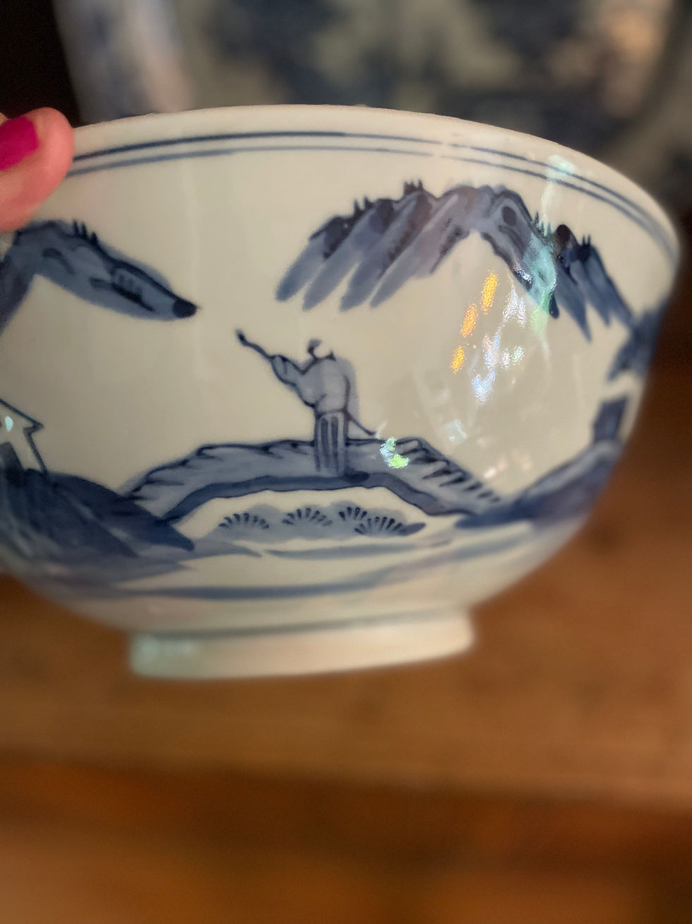 Thumbnail: Blue and White Display Bowl 
