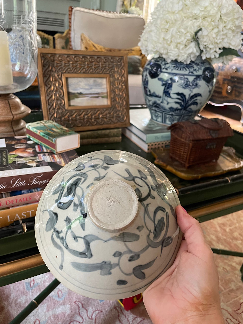 Thumbnail: Blue and white fish dish 